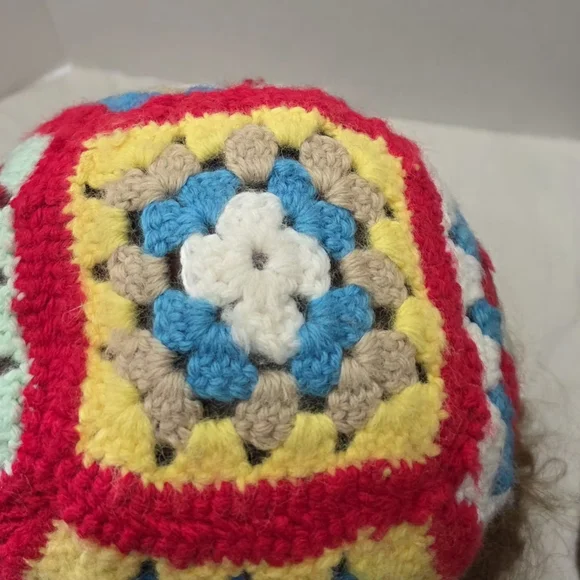 Granny Square Crochet Beanie- Bucket Hat Unisex One Size Adult - Picture 6 of 6